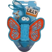 EBI COOCKOO LILLY gumová hračka pre psov 27 x 20 x 7,5 cm oranžový motýľ