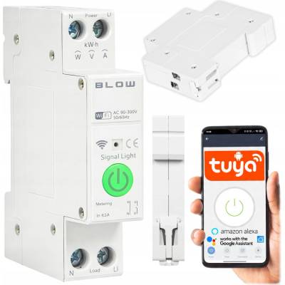 OVLÁDAČ BLOW TUYA SMART LIFE NA DIN LIŠTU 63A WIFI RELÉ SPÍNAČ