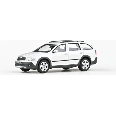 Abrex Škoda Octavia II Combi Scout (2007) Biela Candy 1:43