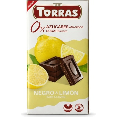 Torras Horká čokoláda s citrónom 75 g