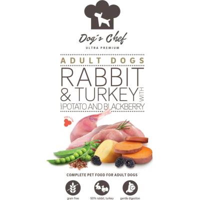 Dog's Chef Rabbit & Turkey With Sweet Potato and Blackberry 2 x 12 kg