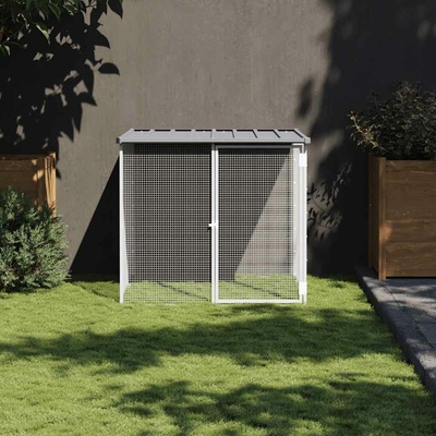 vidaXL Klec pro kuřata se střechou 103 × 98 × 90 cm ocel světle šedá 9799.172338