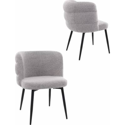 Avida Design Teno Sivá Ženilková Čierne Kovové Nohy