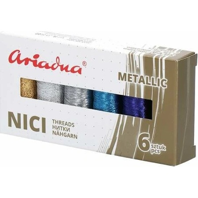Sestava nití Metallic Sky Silva 30N/150 m a 40N/250 m - 6 barev (nebe)