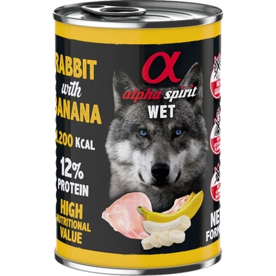 Alpha Spirit Wet Rabbit & Banana 400 g