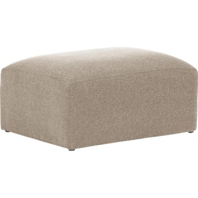 Kave Home Béžový látkový taburet LaForma Blok 90 x 70 cm