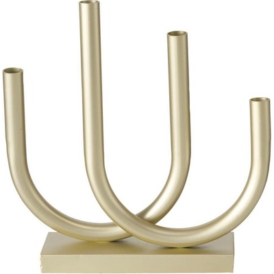 Boltze Home Kovový pozlacený svícen Tonis, 33 x 34 cm zlatá