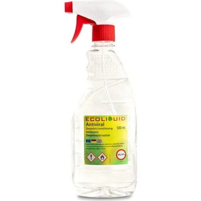 Ecoliquid Antiviral dezinfekce na ruce sprej bez aroma 500 ml