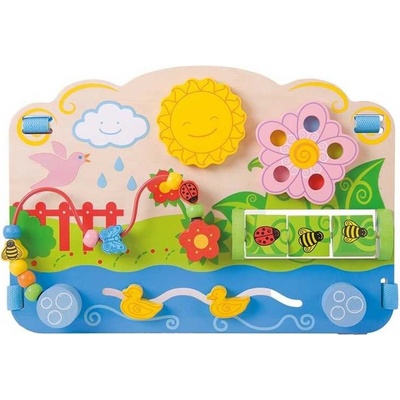 Bigjigs Toys Motorická deska květy