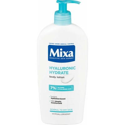 Mixa Ľahké hydratačné telové mlieko pre suchú a citlivú pokožku Hyalurogel (Intensive Hydrating Milk) 400 ml