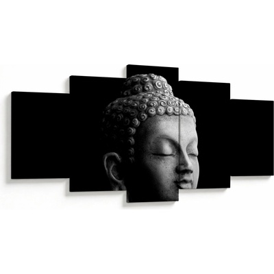 Obraz - Budha, portrét, päťdielne 150x80 cm