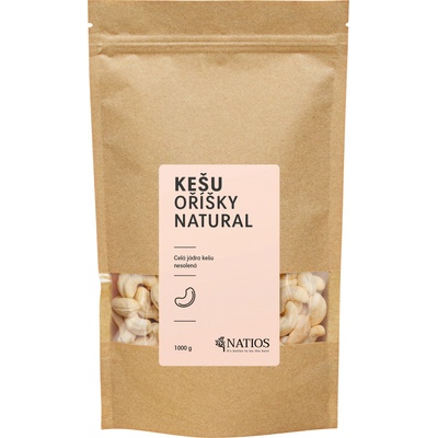 NATIOS Kešu oříšky natural ww320 Nesolené 1 kg
