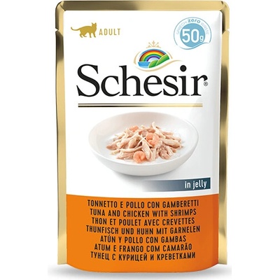 Schesir Cat Adult Tuniak kurča krevety 50 g