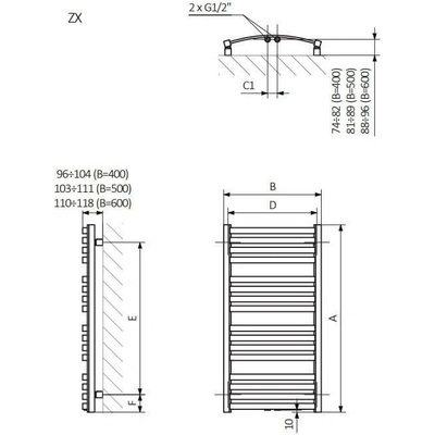 Terma D01 500 mm x 960 mm