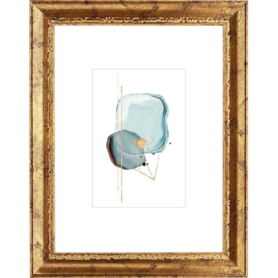 Sonstige Zlatý dřevěný rám na obraz, 18 cm x 24 cm