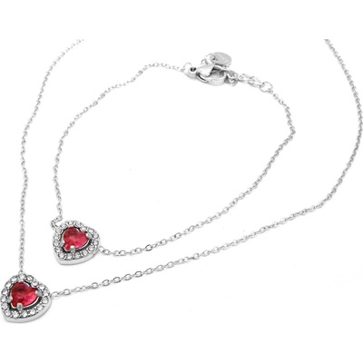 Steel Jewelry Souprava Náhrdelník a Náramek SRDCE Chirurgická ocel SET240159 – Hledejceny.cz