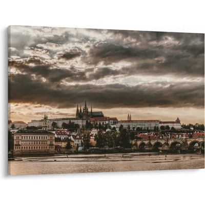 Obraz - zamračená Praha, jednodílný 100x70 cm