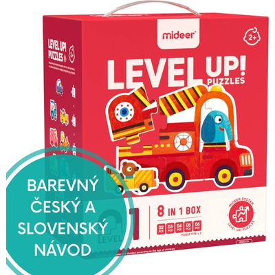 Mideer LEVEL UP! 01 Doprava 5v1 2 3 4 5 a 6 dílků