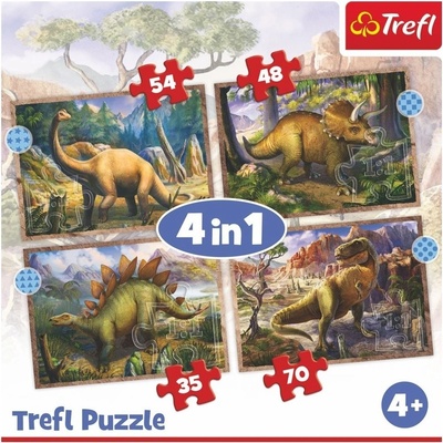TREFL Zajímaví dinosauři 4v1 35,48,54,70 dílků