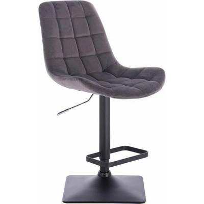 LuxuryForm Design Paris Velur na čiernej hranatej podstave / šedá