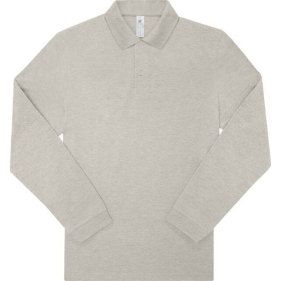 B&C MY POLO 210 LSL Pánská polokošile s dlouhým rukávem ledově šedá