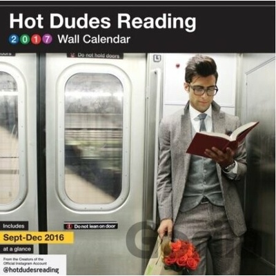 Chronicle Books Hot Dudes Reading Wall 2017