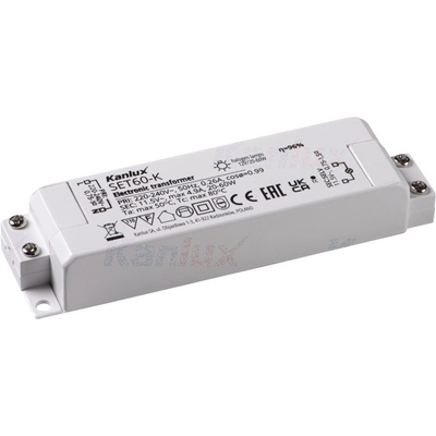 Elektronický transformátor Kanlux SET60-K 230/12VAC 20-60W 01425 – Hledejceny.cz