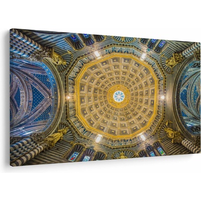 Obraz stropu Sienského kostela, jednodílný 120x80 cm