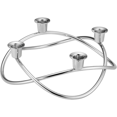 Georg Jensen Adventní svícen Season Mirror, stříbrná barva, kov