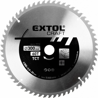 EXTOL CRAFT Kotouč pilový s SK plátky, 250x1,8x30mm, 60T, šířka SK plátku 3,1mm – Hledejceny.cz