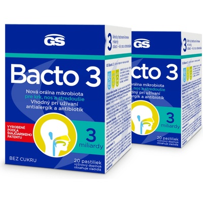 GS Bacto 3 2 x 20 pastiliek