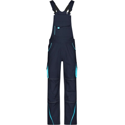 James & Nicholson JN 848 Color kalhoty s laclem navy/tyrkysová