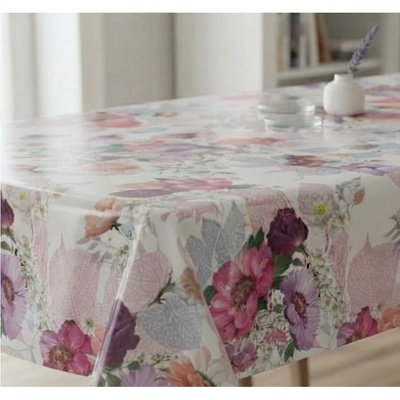 Obrus PVC MIS584, metráž, 20 m x 140 cm, akvarelový motív s ružami, IMPOL TRADE