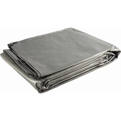 ShopJK krycí plachta STŘÍBRNO HNĚDÁ 5 x 6 M 210 g/m²