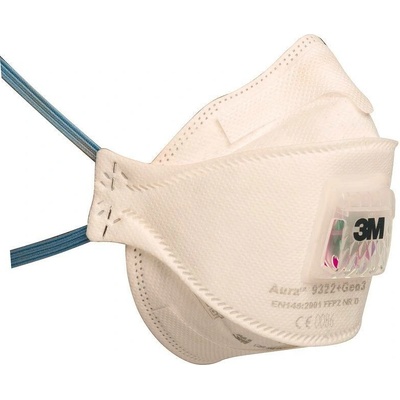 3M respirátor Aura 9322 FFP2 NR D skládací s ventilkem 10 ks