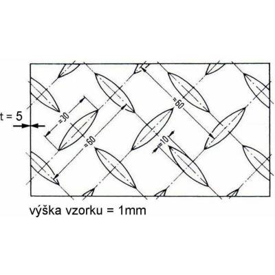 Plech lístek černý 5 mm (1×2 m)