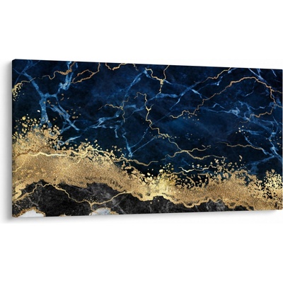 Obraz - Tmavě-modrý mramor, jednodílný 120x70 cm