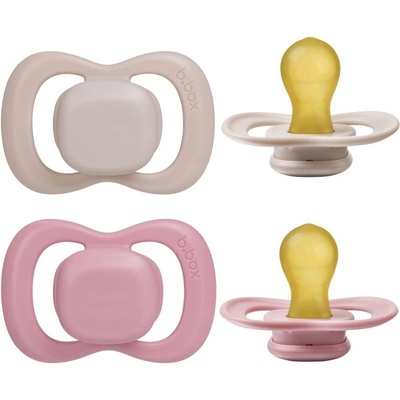 b.box dudlíky kaučuk 2ks berry/blush