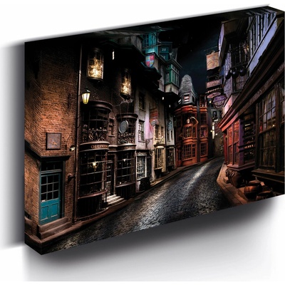 Harry Potter Obraz LED svítící 30x40 cm - Příčná ulice