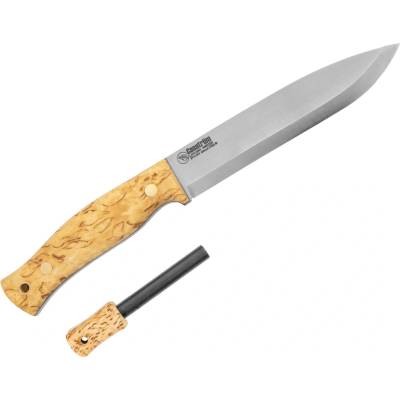 Casström No.14 Swedish Forest Knife Curly birch s kresadlom