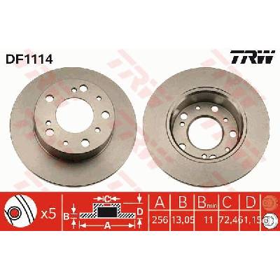 Brzdový kotúč (cena za 1ks) TRW DF1114