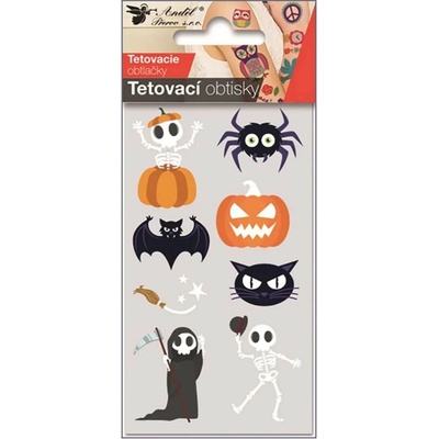 Anděl Přerov Tetovací obtisky Halloween kostlivec 10,5 x 6 cm