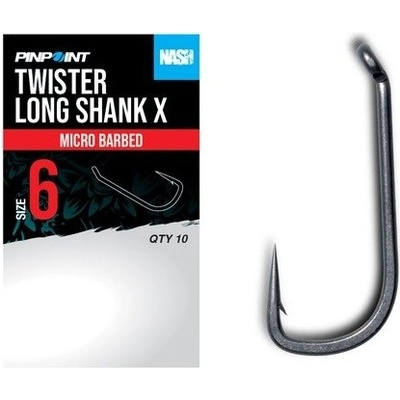 Nash Háčky Twister Long Shank X Micro Barbed 10 ks vel.6