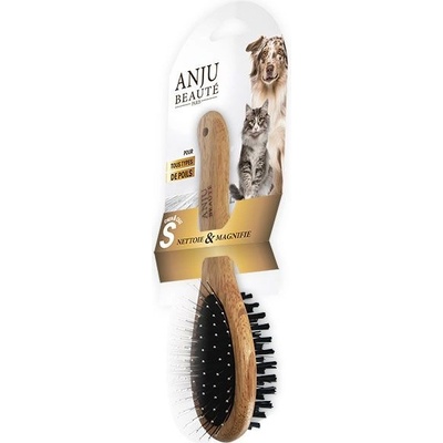 Anju Beauté Oboustranný kartáč pro psy a kočky M – Hledejceny.cz