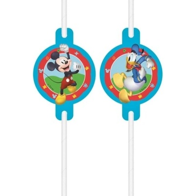 Procos EKO papírová brčka Mickey Mouse Rock the House 4 ks
