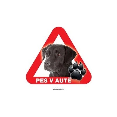 Grel nálepka na plech pozor pes v autě labrador černý – Hledejceny.cz
