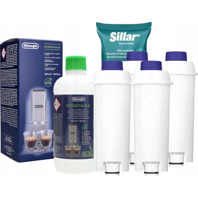 Sillar Delonghi 4 ks + Odvápňovač Delonghi DLSC500 500ml – Hledejceny.cz
