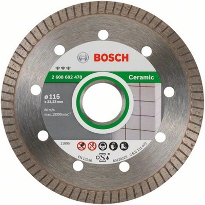 Bosch Diamantový kotúč 115 mm, Best for Ceramic ExtraClean Turbo (2608602478)