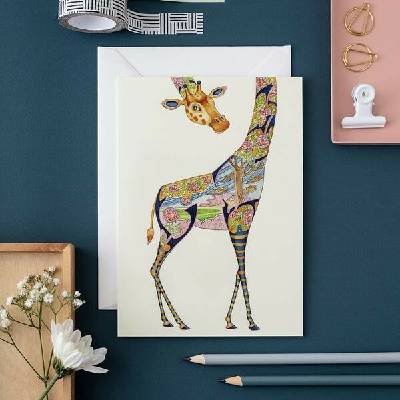 The DM Collection, UK The DM Collection Autorská pohlednice Giraffe 12 x 17