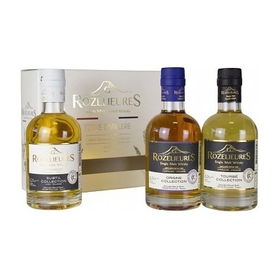 Rozelieures Single Malt Whisky Origine Subtil Tourbé 2 x 40% + 46% 3 x 0,2 l (set)